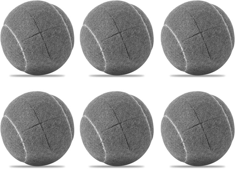 ZIYIZE PreCut Walker Tennis Ball Glides 6PCS Walkers Legs Universal Precut Glide Balls | Heavy Duty Long Lasting Felt Pad Glide Coverings (Grey) - Image 1